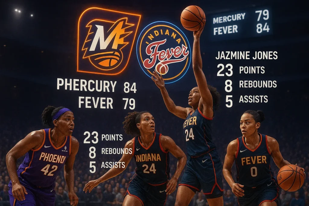 Phoenix Mercury Vs Indiana Fever Match Player Stats