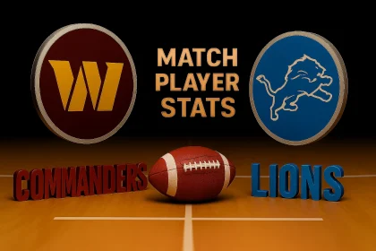 washington commanders vs detroit lions match player stats